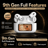 a9 pro touch screen display airpods with anc enc tws earbuds ios and android app supported airpods fere fit app