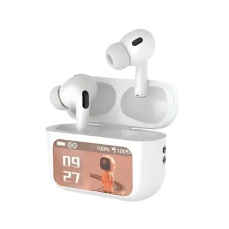 a9 pro touch screen display airpods with anc enc tws earbuds ios and android app supported airpods fere fit app