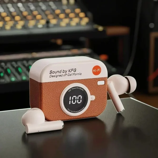 wireless retro style earbuds