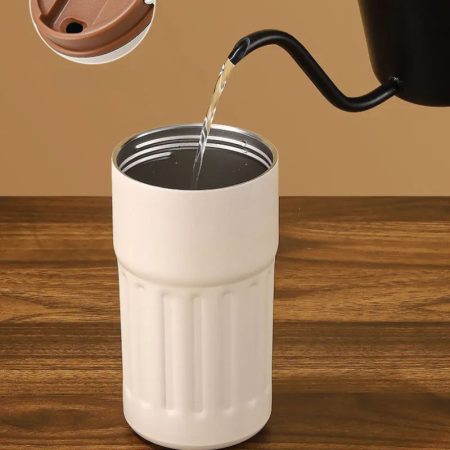 trendy durable smart coffee tumbler 316 stainless steel insulated mug with temperature indicator for home office and travel